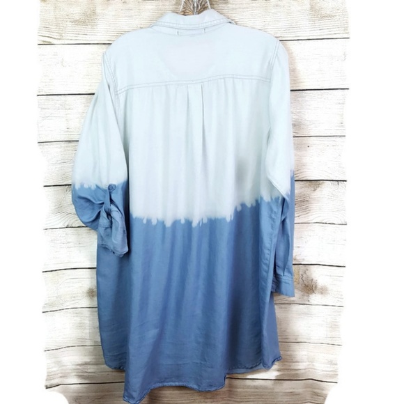SOLD CROSSPOST Always indigo ombre tunic size 3x - Picture 2 of 5